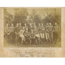 CLIFTON RUGBY FOOTBALL CLUB 1879-80 (UNDEFEATED SEASON) TEAM PHOTOGRAPH