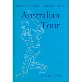 BEDFORD SCHOOL CRICKET CLUB (TOUR TO AUSTRALIA) 1982 BROCHURE