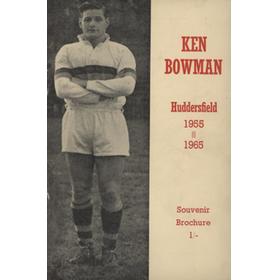 KEN BOWMAN: THE FOOTBALL CAREER OF KEN BOWMAN ...