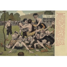 PRE-HISTORIC FOOTBALL 1909 POSTCARD