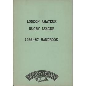 LONDON AMATEUR RUGBY LEAGUE 1986-87 HANDBOOK