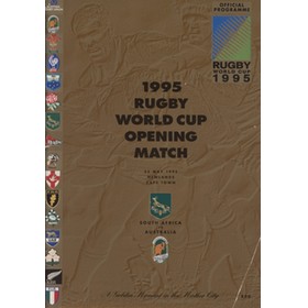 SOUTH AFRICA V AUSTRALIA 1995 RUGBY WORLD CUP OPENING MATCH PROGRAMME