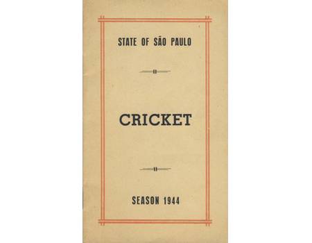 STATE OF SAO PAULO CRICKET: SEASON 1944
