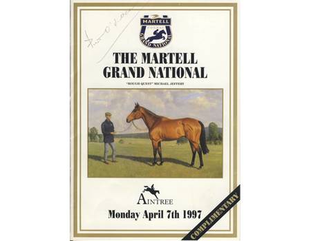 GRAND NATIONAL RACE CARD 1997 (SIGNED BY PETER O