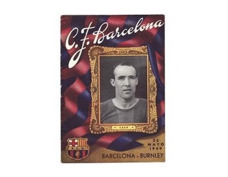 BARCELONA V BURNLEY 1949 (FRIENDLY) FOOTBALL PROGRAMME