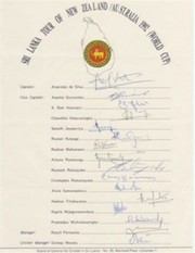 SRI LANKA 1992 CRICKET AUTOGRAPHS