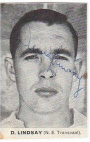DENIS LINDSAY CRICKET AUTOGRAPH