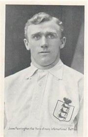 JESSE PENNINGTON (WEST BROMWICH ALBION & ENGLAND) C1910 FOOTBALL POSTCARD