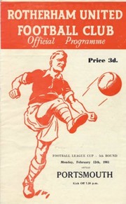 ROTHERHAM V PORTSMOUTH 1960-61 (LEAGUE CUP, 5TH ROUND) FOOTBALL PROGRAMME