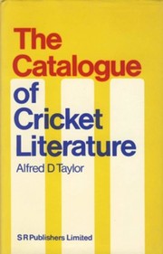 THE CATALOGUE OF CRICKET LITERATURE