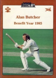 ALAN BUTCHER (SURREY) 1985 BENEFIT BROCHURE