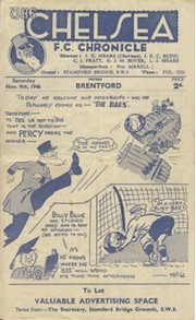 CHELSEA V BRENTFORD 1946/47 FOOTBALL PROGRAMME