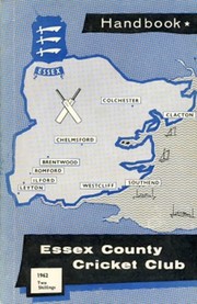 ESSEX COUNTY CRICKET CLUB ANNUAL 1962