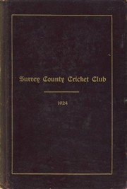 SURREY COUNTY CRICKET CLUB 1924 [HANDBOOK]