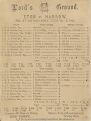 ETON V HARROW 1891