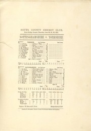 NOTTINGHAMSHIRE V YORKSHIRE 1901 CRICKET SCORECARD - NOTTS BOWLED OUT FOR 13