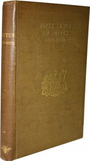 FIFTY YEARS OF FETTES: MEMORIES OF OLD FETTESIANS 1870-1920