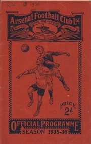 ARSENAL V ASTON VILLA 1935-36 FOOTBALL PROGRAMME