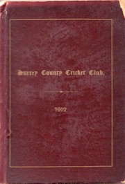 SURREY COUNTY CRICKET CLUB 1912 [HANDBOOK]