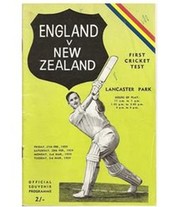 NEW ZEALAND V ENGLAND 1958-59 (LANCASTER PARK) CRICKET PROGRAMME