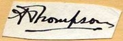 ALEXANDER RICHARD THOMPSON CRICKET AUTOGRAPH