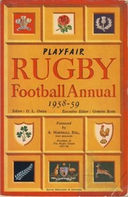 PLAYFAIR RUGBY FOOTBALL ANNUAL 1958-59