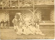 BUTTERFLIES CRICKET CLUB V TONBRIDGE SCHOOL C.1866 PHOTOGRAPH