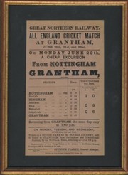 ALL ENGLAND ELEVEN 1870 RAILWAY HANDBILL