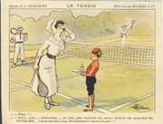 RICQLES TENNIS ADVERTISING CARD C 1910