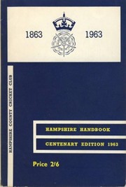 HAMPSHIRE COUNTY CRICKET CLUB ILLUSTRATED HANDBOOK 1963