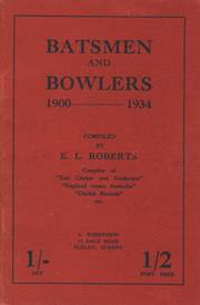 BATSMEN AND BOWLERS: 1900-1934