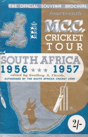 CRICKETERS FROM ENGLAND: OFFICIAL SOUVENIR BROCHURE FOR THE 1956-7 M.C.C. TOUR OF SOUTH AFRICA