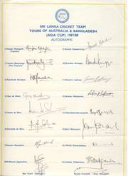 SRI LANKA (TOUR OF AUSTRALIA & BANGLADESH) 1987-88