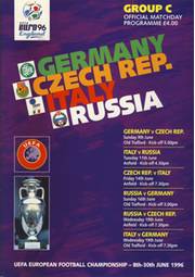 GERMANY V CZECH REPUBLIC & ITALY V RUSSIA 1996 (EURO 96 GROUP C) FOOTBALL PROGRAMME
