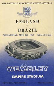 ENGLAND V BRAZIL 1963 FOOTBALL PROGRAMME