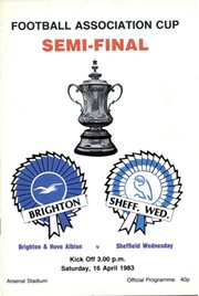 BRIGHTON & HOVE ALBION V SHEFFIELD WEDNESDAY 1983 (FA CUP SEMI-FINAL)