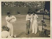 FRED PERRY ON COURT 1930S (ROLAND GARROS)