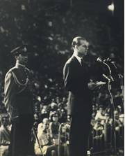 PRINCE PHILIP OPENING THE 1966 COMMONWEALTH GAMES (KINGSTON, JAMAICA)