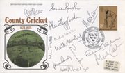 COUNTY CRICKET 1873-1973 OFFICIAL FDC (SIGNED BY 12 KENT PLAYERS)