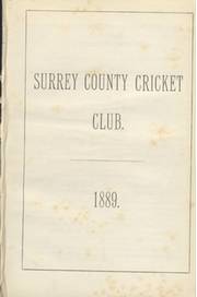 SURREY COUNTY CRICKET CLUB 1889
