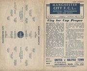 MANCHESTER CITY V OLDHAM ATHLETIC 1944-45 FOOTBALL PROGRAMME