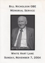 BILL NICHOLSON OBE MEMORIAL SERVICE