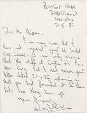 RAY WILSON (HUDDERSFIELD TOWN, EVERTON & ENGLAND) 1985 