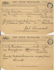 ARCHIE  MACLAREN TELEGRAMS 1897 (AFTER SCORING 244 V KENT)