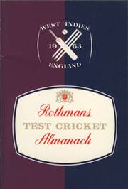 ROTHMANS TEST CRICKET ALMANACK: WEST INDIES V ENGLAND 1963