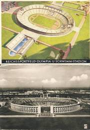 BERLIN OLYMPICS 1936 STADIUM - TWO POSTCARDS