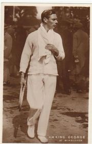 KING GEORGE VI (AT WIMBLEDON)