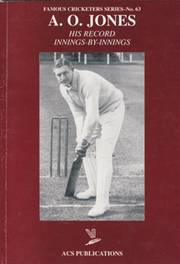 A.O.JONES: HIS RECORD INNINGS-BY-INNINGS