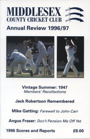MIDDLESEX COUNTY CRICKET CLUB ANNUAL REVIEW 1996/97