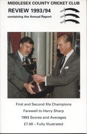 MIDDLESEX COUNTY CRICKET CLUB ANNUAL REVIEW 1993/94